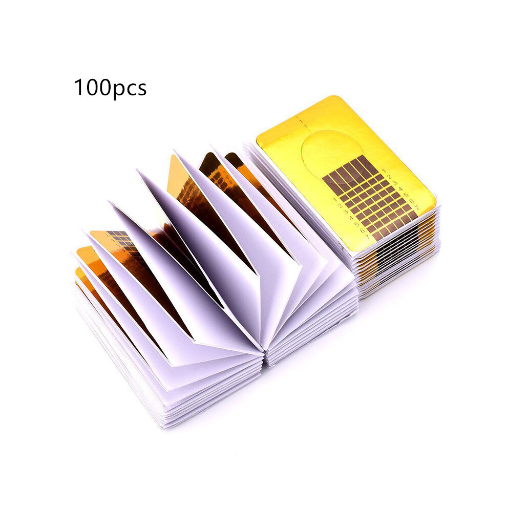 (A) Acrylic Nail Extension Forms Self-Adhesive Nail Tips Guides Stickers for DIY Decoration Stencil Tools
