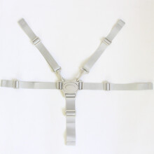 (white) Universal Baby Seat Belt 5 Point Harness Safe Belt for Stroller High Chair Adjustable