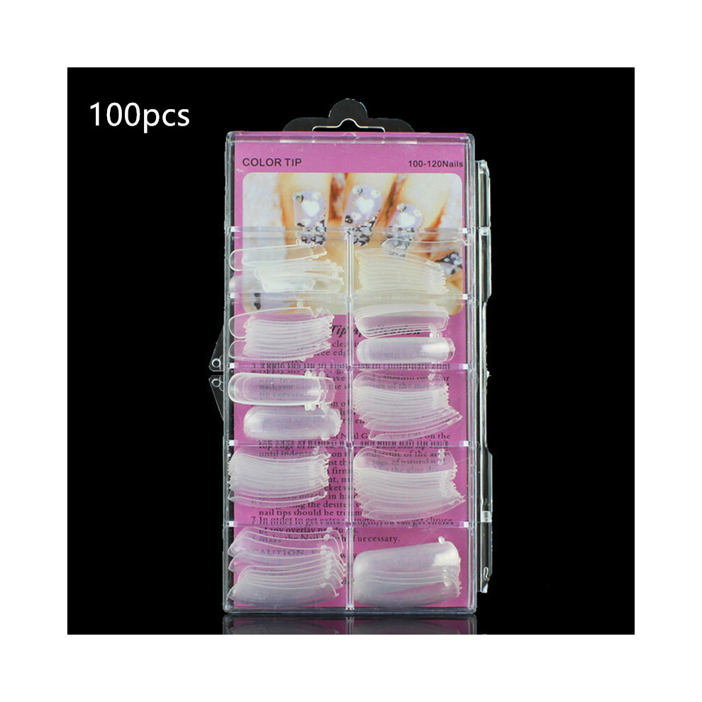 (B) Acrylic Nail Extension Forms Self-Adhesive Nail Tips Guides Stickers for DIY Decoration Stencil Tools