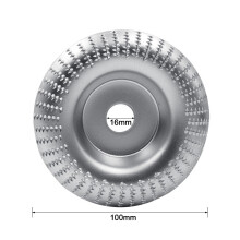 (Silver/arc) 100mm Wood Shaping Disc Grinding Wheel Rotary Sanding Polishing Carving Disc Tools For Angle Grinder