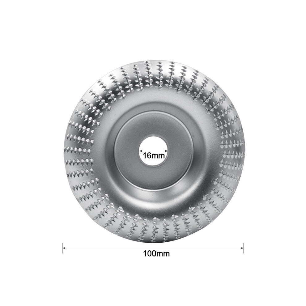 (Silver/Arc) 100Mm Wood Shaping Disc Grinding Wheel Rotary Sanding Polishing Carving Disc Tools For Angle Grinder Silver 320997705802