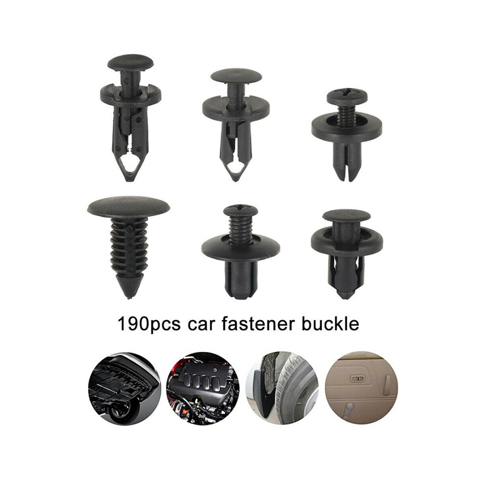 190X Plastic Car Trim Door Bumper Fender Panel Retainer Clips Rivet Fastener Mud Flaps Push Clips Pin 413590544906