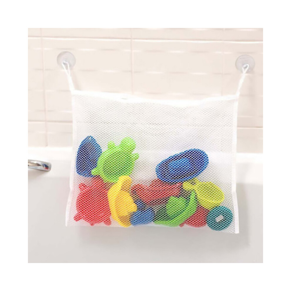 (37*37) Kids Baby Bath Tub Toy Tidy Storage Pouch Suction Cup Mesh Bags Bathroom Organizer