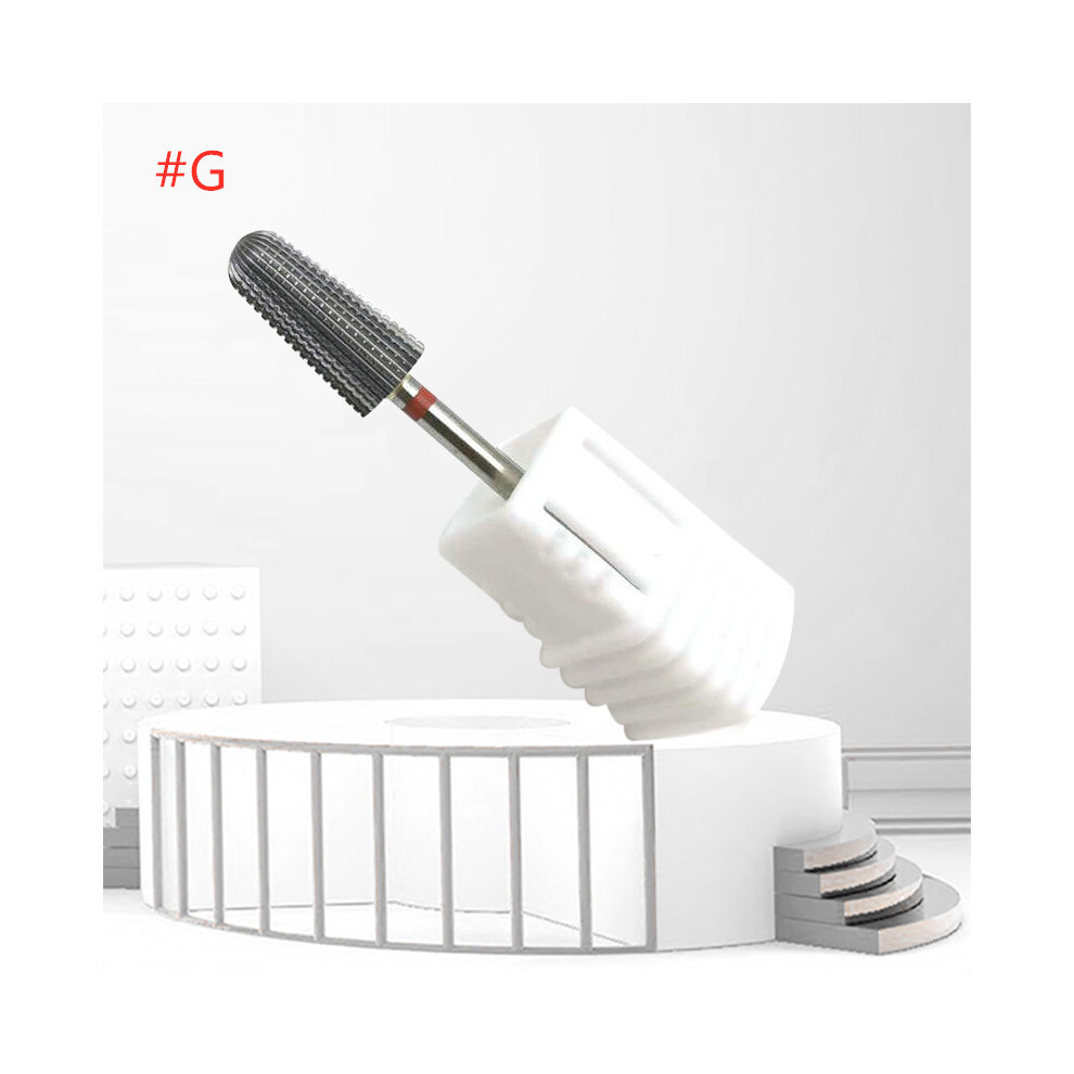 (#G) Nail Polishing Head Cone Tip Tungsten Steel Drill Bits Electric Cuticle Cleaner Rotary Tool 110691488855