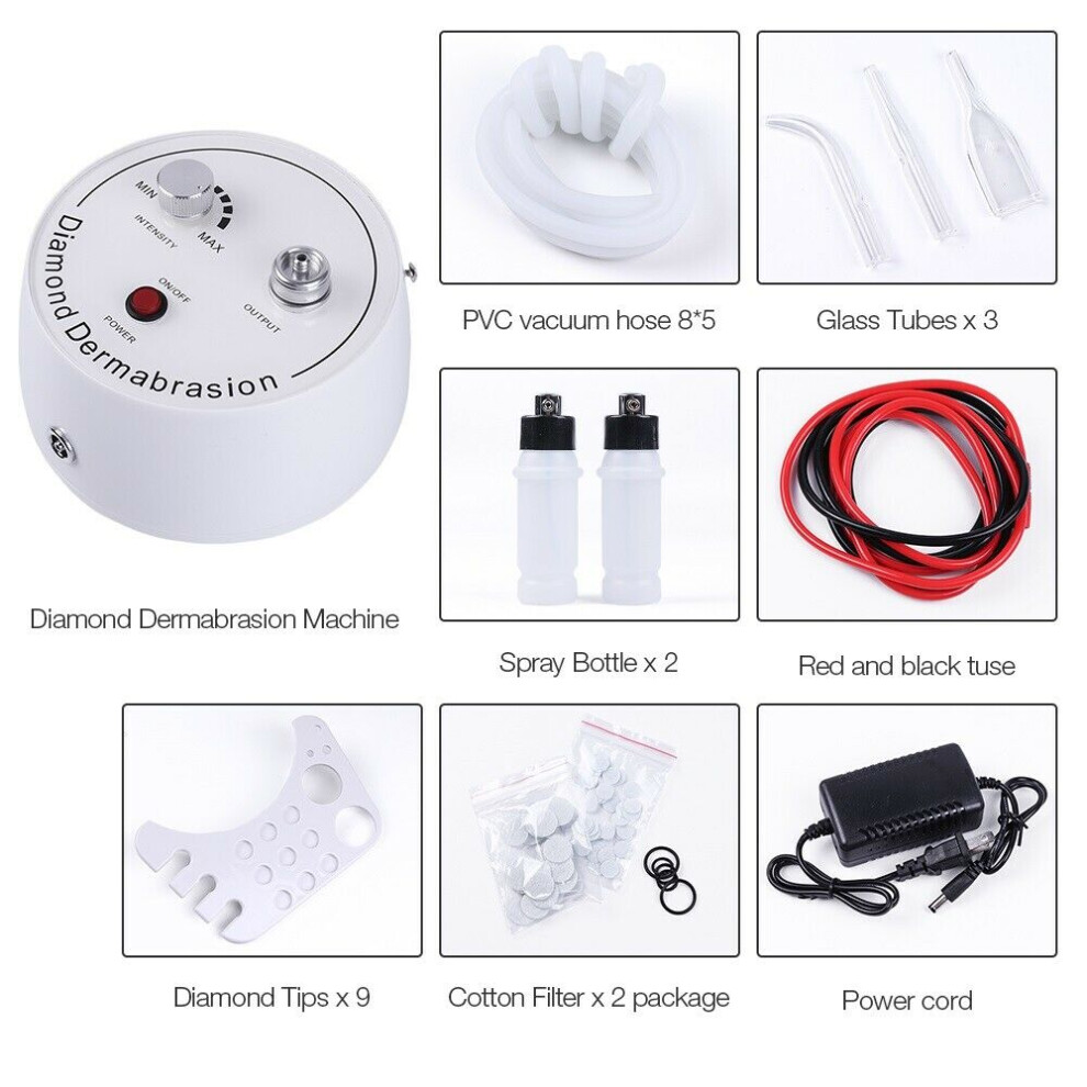 (UK) 3 In 1 Hydro Microdermabrasion Facial Peeling Spa Diamond Dermabrasion Machine