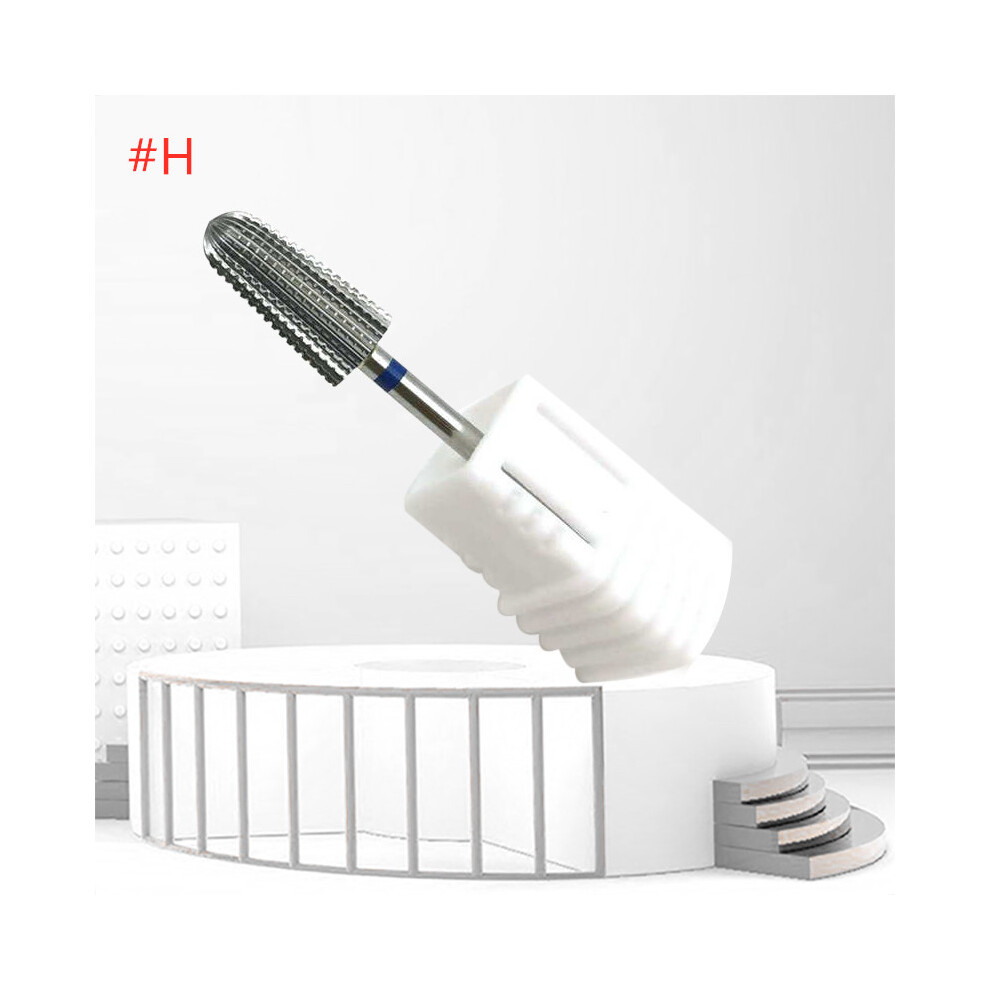 (#H) Nail Polishing Head Cone Tip Tungsten Steel Drill Bits Electric Cuticle Cleaner Rotary Tool 110691488862