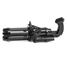 (Black) 2-in-1 Automatic Gatling Bubble Gun Toys Black And Gold Electric Bubble Maker Kids Bubble Blowing Toys Gun