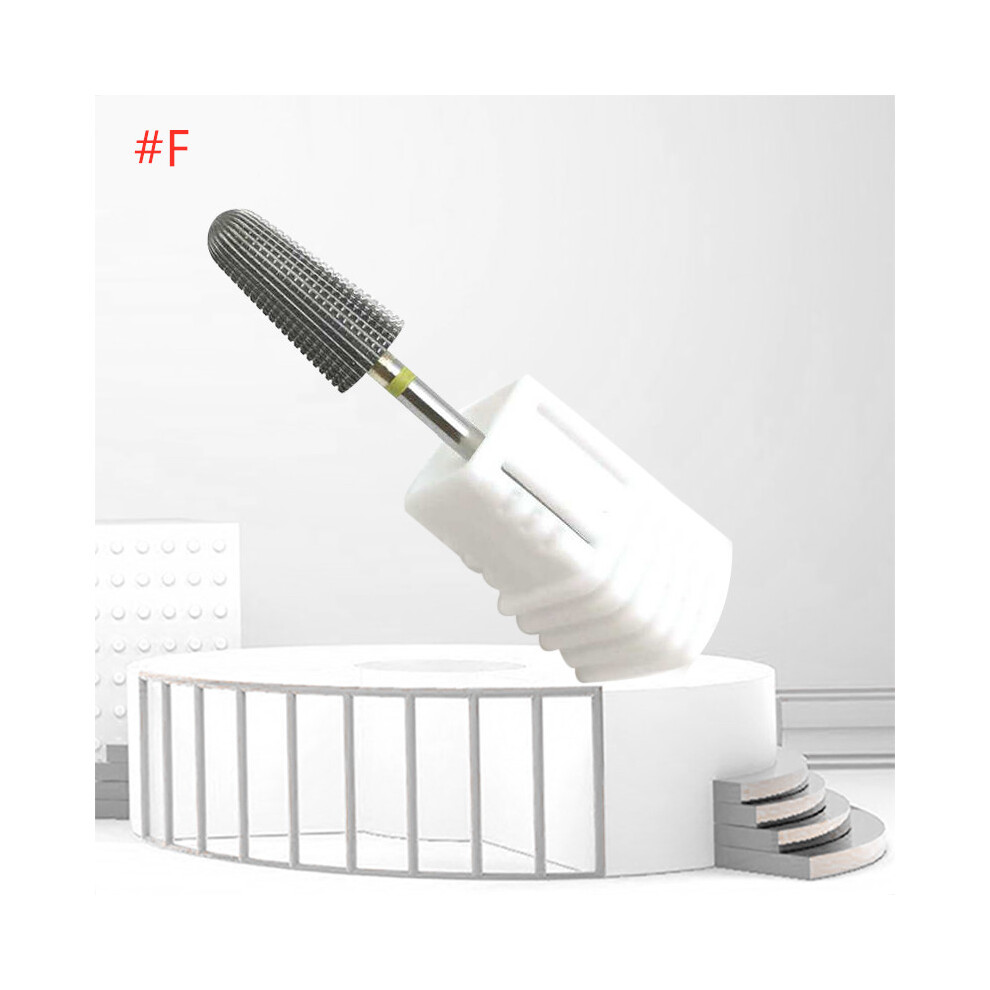 (#F) Nail Polishing Head Cone Tip Tungsten Steel Drill Bits Electric Cuticle Cleaner Rotary Tool 110691488848