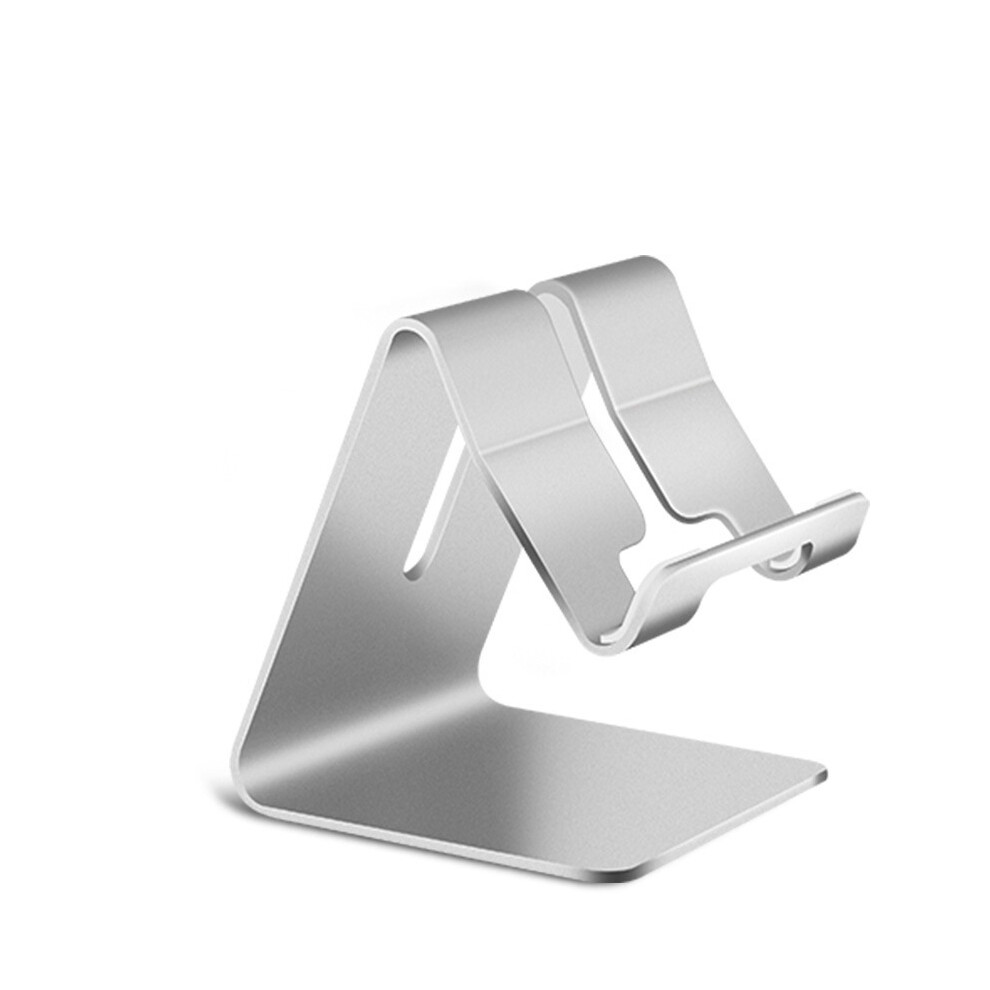 (Silver) Aluminium Alloy Universal Mobile Phone & Tablet Stand - Adjustable Ipad Holder Silver 110691774934