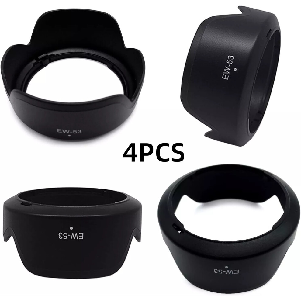 (4Pcs) Ew-53 Lens Hood For Canon Eos-M Ef-M 15-45 Mm F/3.5-6.3 Is Stm Lens Light 110691409416