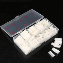 (Natural) 500Pcs/Box Natural French Acrylic False Nail Tips Art 10 Different Sizes