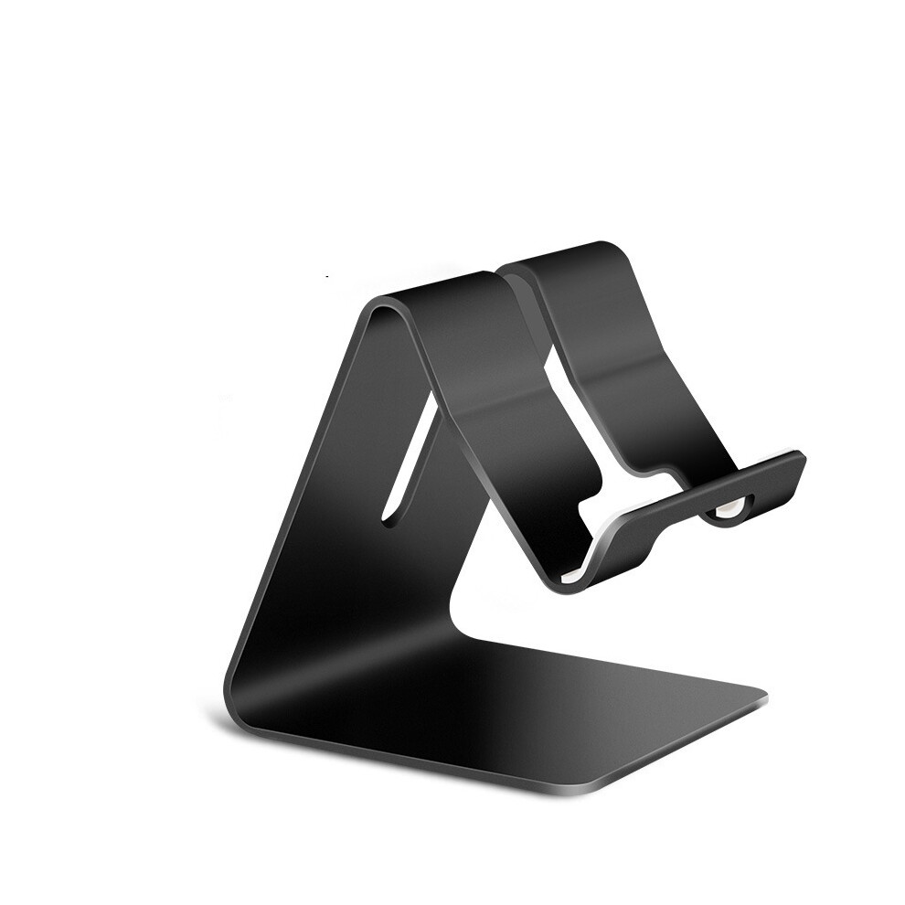 (Black) Aluminium Alloy Universal Mobile Phone & Tablet Stand - Adjustable Ipad Holder Black 110691774965