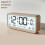 Multi-Function Wooden Digital Clock LED Brightness Adjustable Temperature and Humidity Display Dual Mode Alarm Clock 4