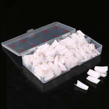 (White) 500Pcs/Box Natural French Acrylic False Nail Tips Art 10 Different Sizes