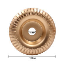 (Gold/arc) 100mm Wood Shaping Disc Grinding Wheel Rotary Sanding Polishing Carving Disc Tools For Angle Grinder