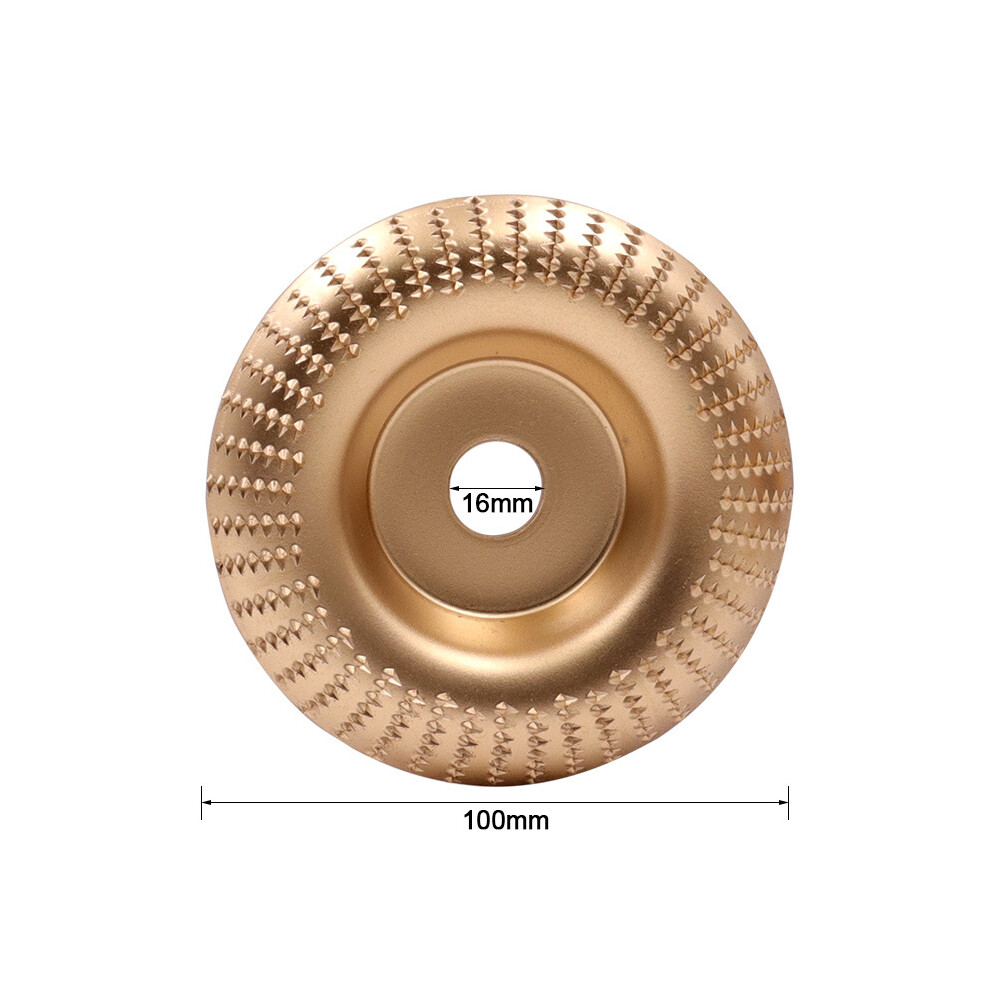 (Gold/Arc) 100Mm Wood Shaping Disc Grinding Wheel Rotary Sanding Polishing Carving Disc Tools For Angle Grinder Gold 320997705765