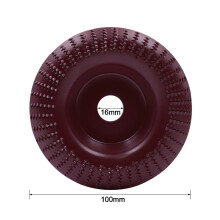 (Burgundy/arc) 100mm Wood Shaping Disc Grinding Wheel Rotary Sanding Polishing Carving Disc Tools For Angle Grinder