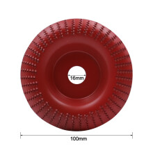(Red/arc) 100mm Wood Shaping Disc Grinding Wheel Rotary Sanding Polishing Carving Disc Tools For Angle Grinder