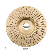 (Gold/flat) 100mm Wood Shaping Disc Grinding Wheel Rotary Sanding Polishing Carving Disc Tools For Angle Grinder
