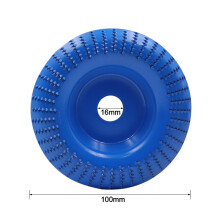 (Blue/arc) 100mm Wood Shaping Disc Grinding Wheel Rotary Sanding Polishing Carving Disc Tools For Angle Grinder