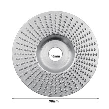 (Silver/flat) 100mm Wood Shaping Disc Grinding Wheel Rotary Sanding Polishing Carving Disc Tools For Angle Grinder