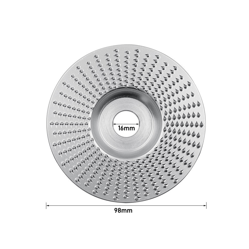(Silver/Flat) 100Mm Wood Shaping Disc Grinding Wheel Rotary Sanding Polishing Carving Disc Tools For Angle Grinder Silver 320997705840