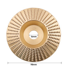 (Gold/bevel) 100mm Wood Shaping Disc Grinding Wheel Rotary Sanding Polishing Carving Disc Tools For Angle Grinder