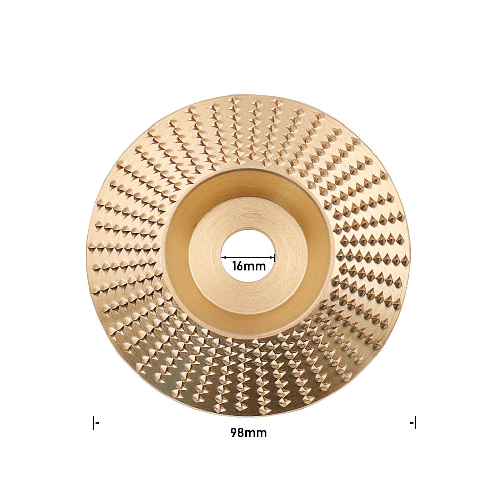 (Gold/Bevel) 100Mm Wood Shaping Disc Grinding Wheel Rotary Sanding Polishing Carving Disc Tools For Angle Grinder Gold 320997705857