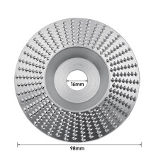 (Silver/bevel) 100mm Wood Shaping Disc Grinding Wheel Rotary Sanding Polishing Carving Disc Tools For Angle Grinder