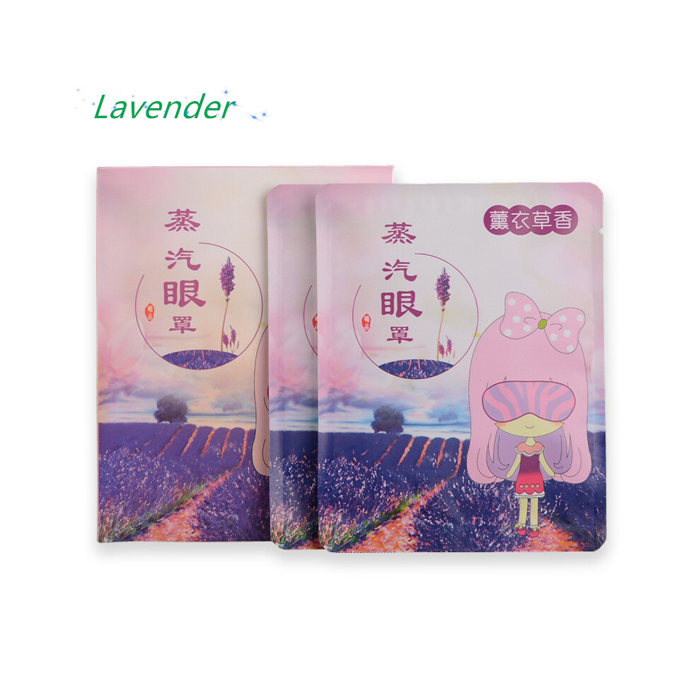(Lavender) 5Pcs Anti-Puffy Warm Sleep Relaxing Steam Eye Mask Self-Heating Sleeping Patch 320997779131