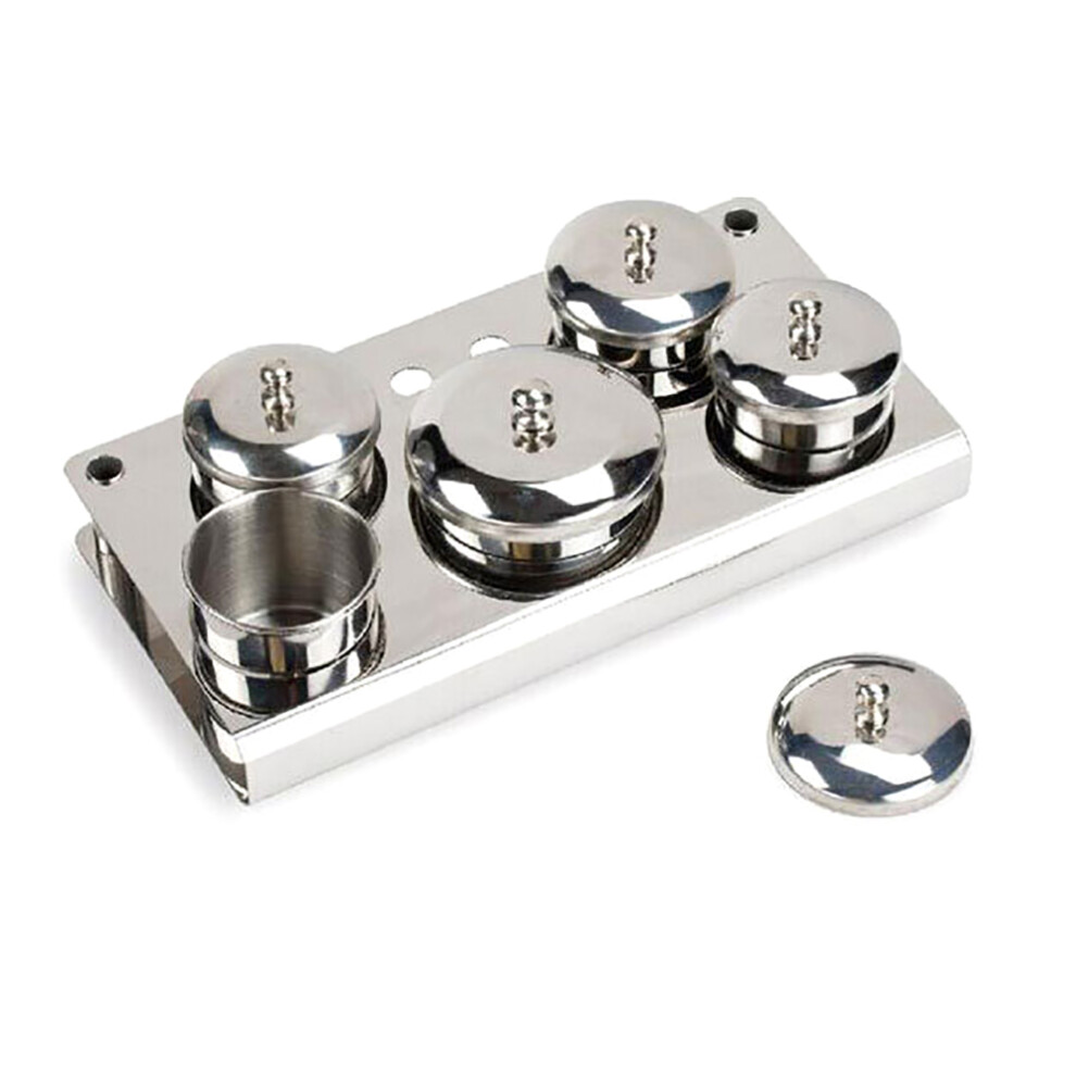5Pcs/set Manicure Liquid Acrylic Powder Organizer Tray Container Dappen Dish