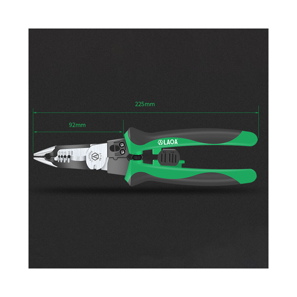 (Wire Stripper) Multifunctional Electrician Long Nose Pliers Wire Stripper Cable Cutter Terminal Crimping Hand Tools 320997707790