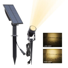 (1 LED Warm Light) Solar Spike Spotlight Waterproof LED Landscape Lawn Lights Garden Courtyard Lamp