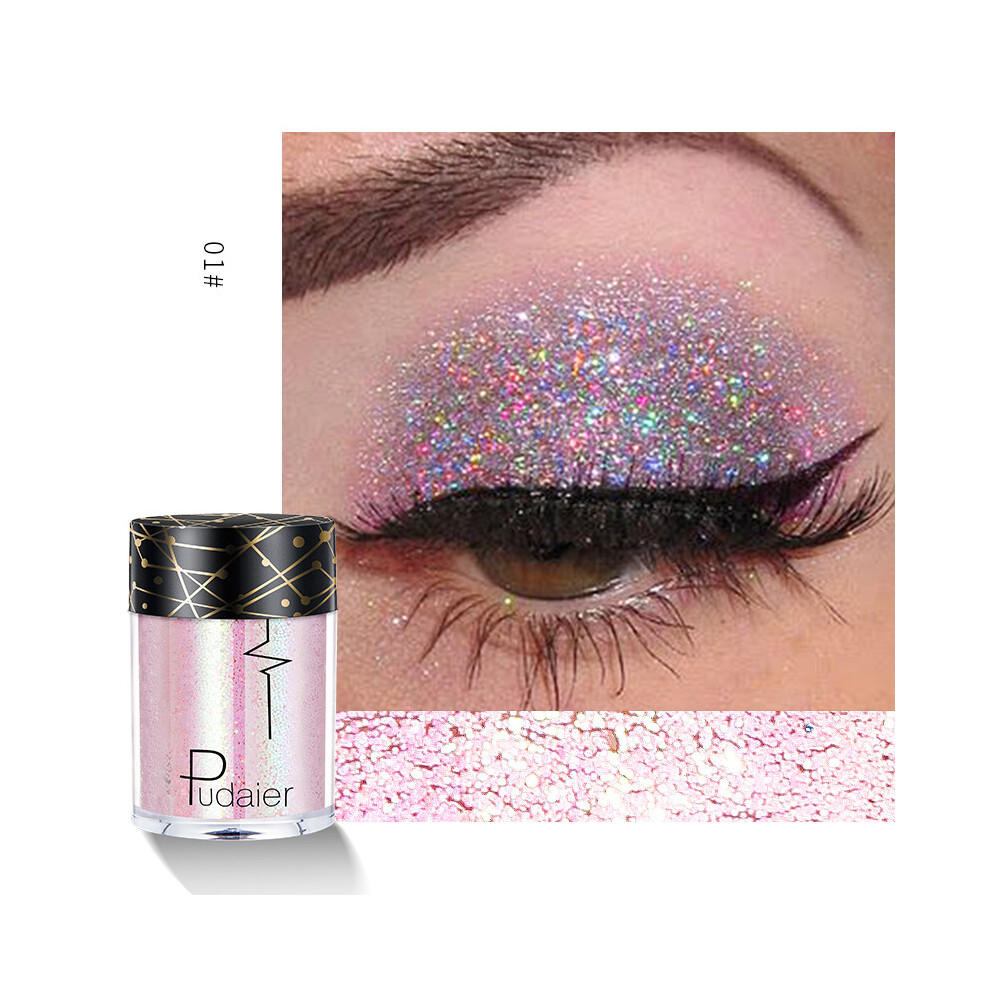 (#01) Pudaier 36-Color Eyeshadow Palette: Glitter, High Gloss, Shimmer Powder for Face & Body, Women's Cosmetic Highlighter