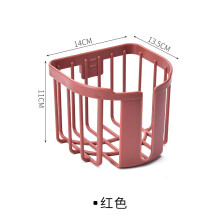 (Red) Wall Mounted Toilet Paper Holder Stainless Steel Bathroom Kitchen Tissue Towel Stand