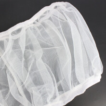 (white L) Universal Birdcage Cover Seed Catcher Nylon Mesh Parrot Cage Skirt Easy Cleaning Ventilated