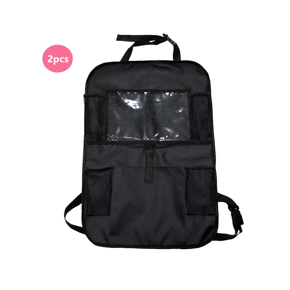 (2Pcs) Car Styling Backseat Storage Bag Multi-Pocket Organizer Tablet Stand Cup Holder Hanging Pouch 320997779827