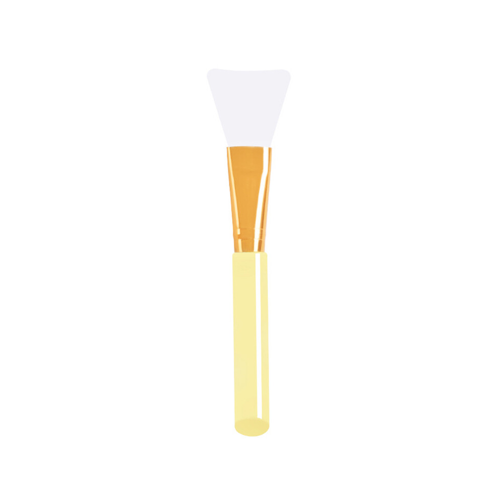 Yellow (Yellow) Professional Soft Silicone Facial Mask Brush Foundation Diy Mud Mixing Cosmetic Makeup Tool