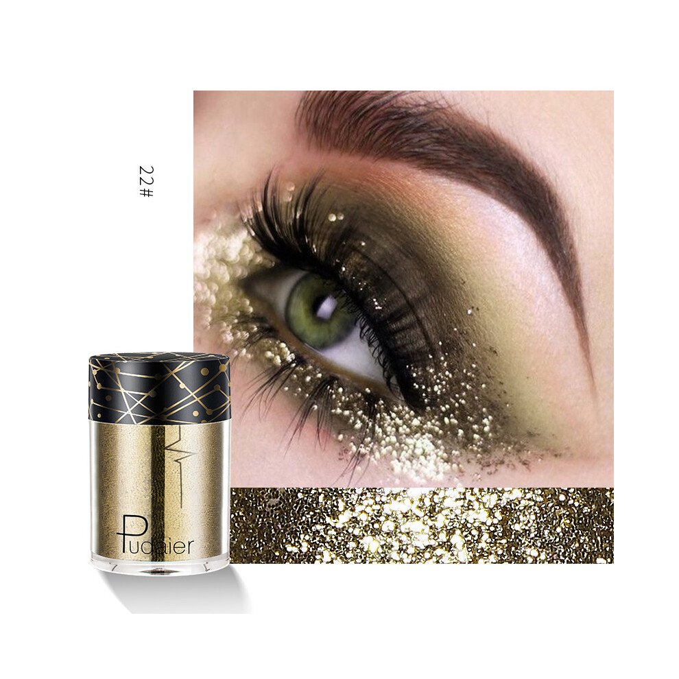(#22) Pudaier 36-Color Eyeshadow Palette: Glitter, High Gloss, Shimmer Powder for Face & Body, Women's Cosmetic Highlighter