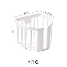 (White) Wall Mounted Toilet Paper Holder Stainless Steel Bathroom Kitchen Tissue Towel Stand
