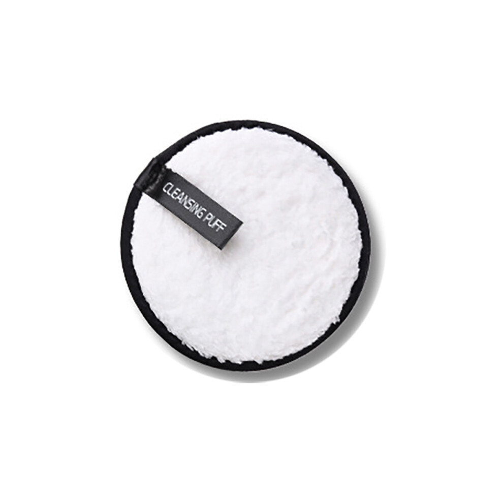 (White) Makeup Remover Cleansing Skin Microfiber Cloth Pads Towel Face Powder Puff