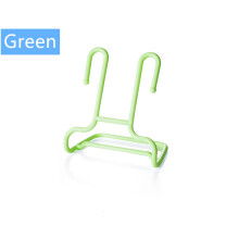 (Green) 2PCS Children Kids Shoes Drying Rack Hanging Stand Storage Holder Organizer