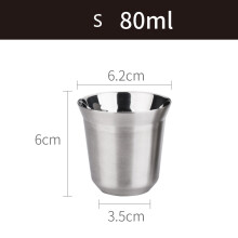 (S) Stainless Steel Double Wall Insulated Coffee Cups Beer Tumblers Glasses Shatterproof