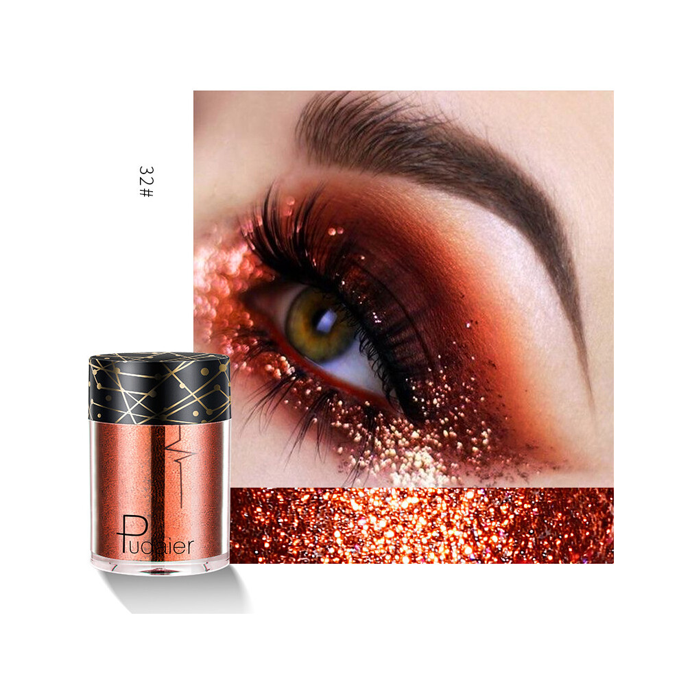 (#32) Pudaier 36-Color Eyeshadow Palette: Glitter, High Gloss, Shimmer Powder for Face & Body, Women's Cosmetic Highlighter