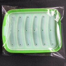 (Green) Silicone DIY Ham Hot Dog Making Mould Sausage Mold Baking Tools Kitchen Props With 6 Grid