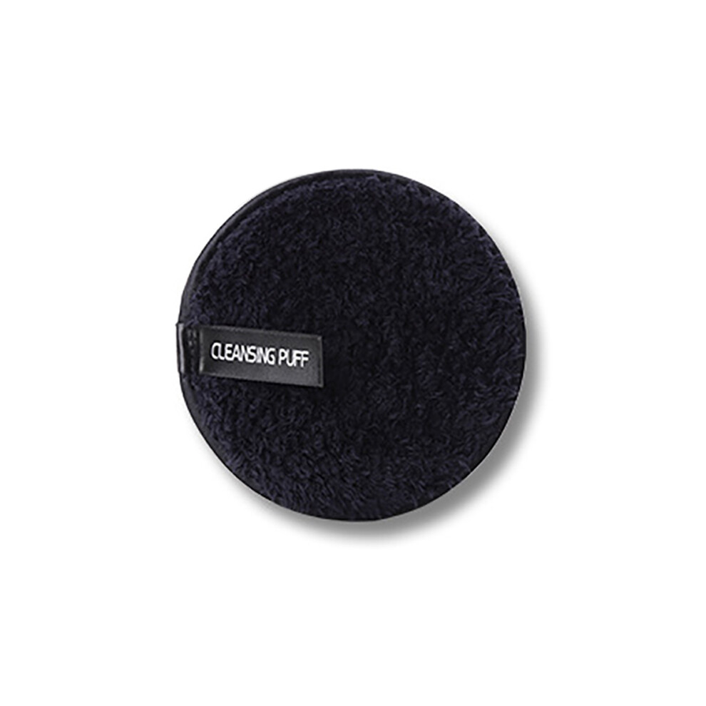 (Black) Makeup Remover Cleansing Skin Microfiber Cloth Pads Towel Face Powder Puff