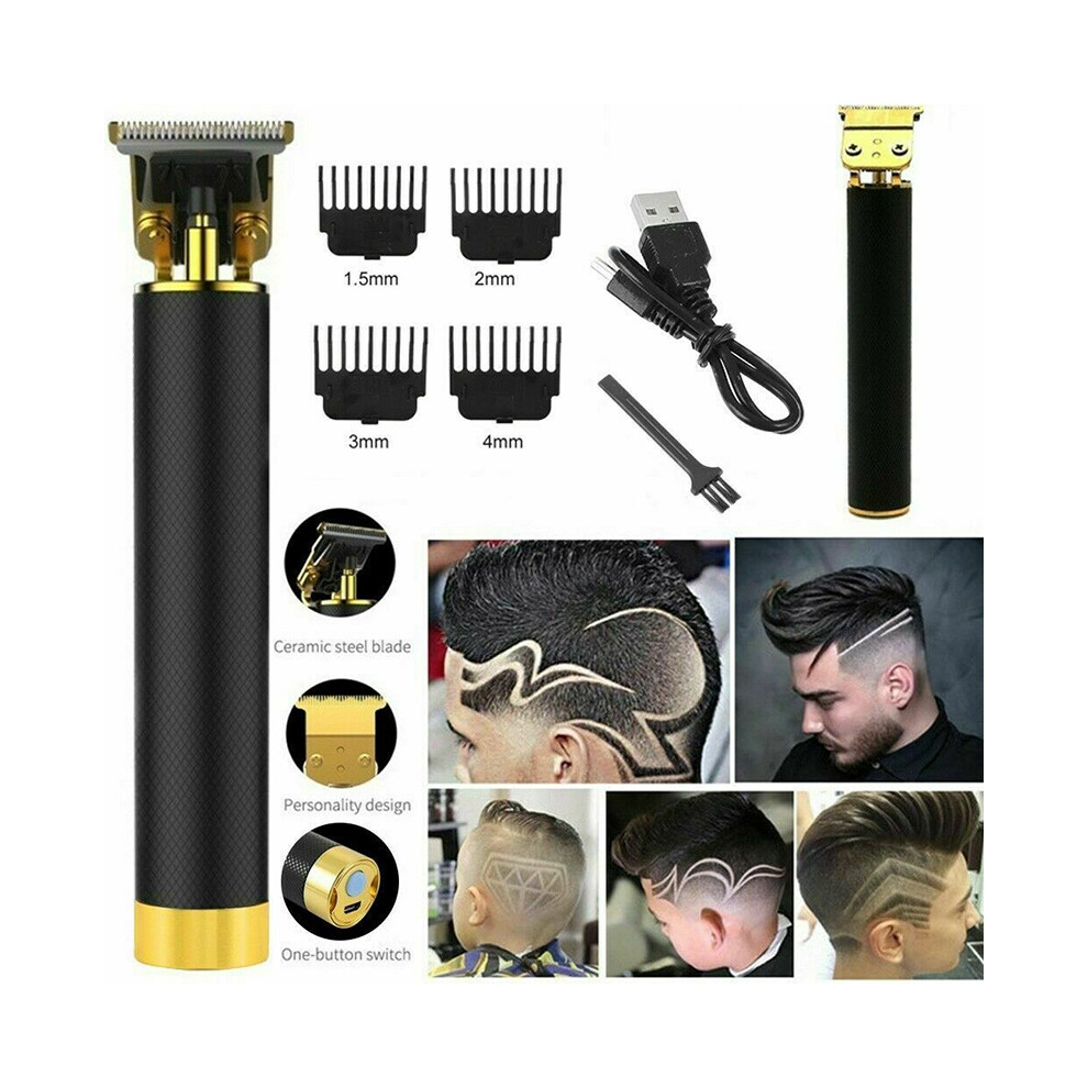 Black Professional Hair Trimmer Clippers Shaving Machine Cutting Beard Cordless Barber