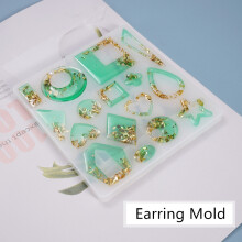 DIY Earring Ear Studs Resin Epoxy Casting Mould Jewelry Pendant Silicone Mold