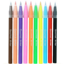 (10pcs) 10 Colors Edible Pigment Brush Food Coloring Pen For Drawing Biscuits Fondant Cake Decorating Tools Cake DIY Tool