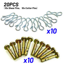 (20pcs) Shear Pins&Cotters For Cub Cadet MTD Craftsman SnowBlowers 738-04124A 714-04040